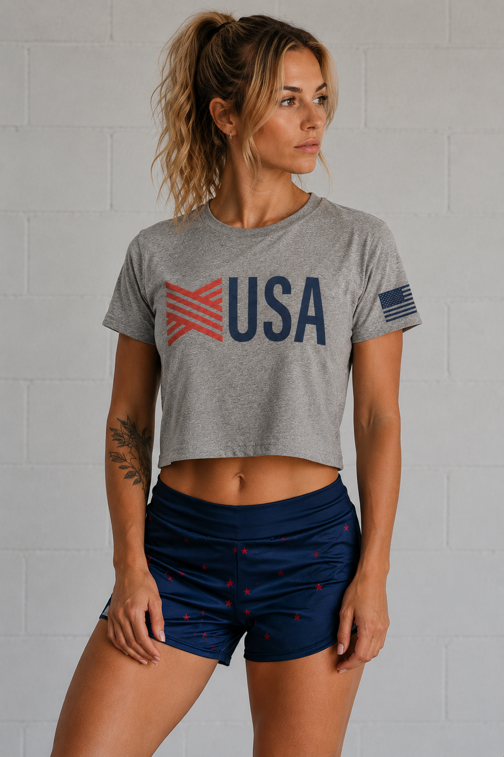 USA Women's Crop Tee